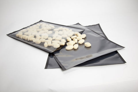 Black back vacuum pouches 165mm x 250mm